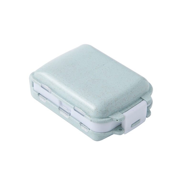 6 PCS C1617 Portable Dispensing Sealed Pill Box Wheat Straw Large-capacity Storage Box(Blue) - free shipping - PMC TechLife - Order now!