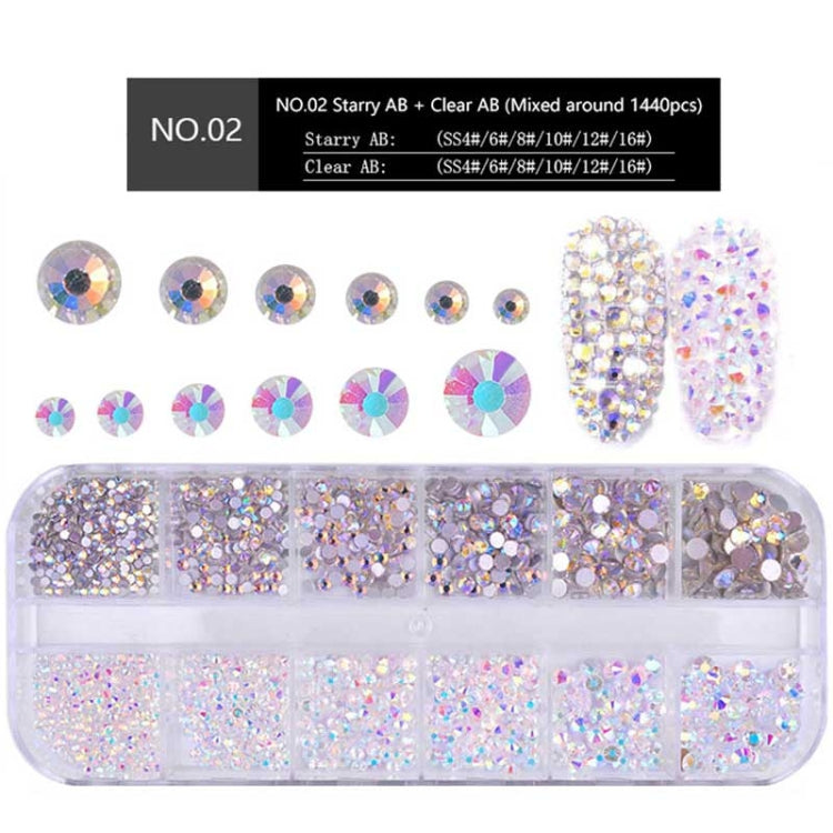 Nail Flat-back AB Crystal Strass 3D Charm Gems DIY Manicure Nail Art Decorations(02) - Nail Stickers by PMC Jewellery | Online Shopping South Africa | PMC Jewellery