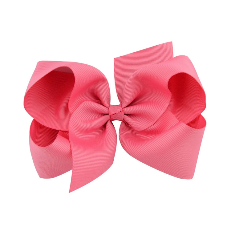 5 PCS 6 Inch Colorful Kids Girls Big Solid Ribbon Hair Bow Clips(27) - Head Bands by PMC Jewellery | Online Shopping South Africa | PMC Jewellery