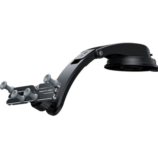 Oatsbasf Car Metal Gravity Mobile Phone Bracket Foldable Adjustment Stable Suction Cup Type Automoller General Bracket(Black) - Car Holders by Oatsbasf | Online Shopping South Africa | PMC Jewellery