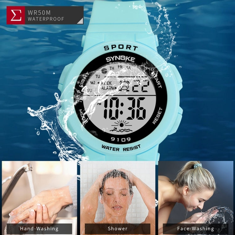 SYNOKE 9109 Student Multifunctional Waterproof Colorful Luminous Electronic Watch(Pink) - Silicone Strap Watches by SYNOKE | Online Shopping South Africa | PMC Jewellery | Buy Now Pay Later Mobicred