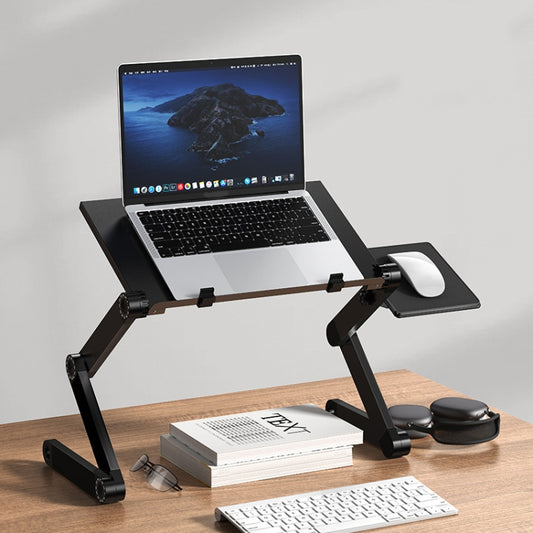 Oatsbasf Folding Computer Desk Laptop Stand Foldable Lifting Heightening Storage Portable Rack,Style: L01 Black - Laptop Stand by Oatsbasf | Online Shopping South Africa | PMC Jewellery