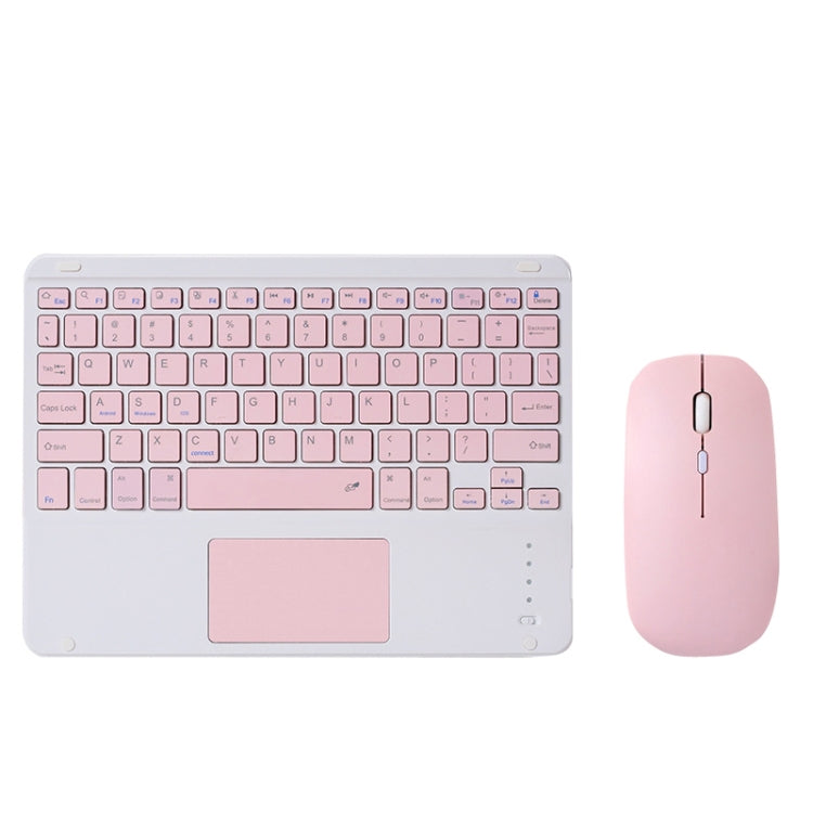 871 9.7 Inch Portable Tablet Bluetooth Keyboard With Touchpad + Mouse Set for iPad(Pink + Mouse) - Universal by PMC Jewellery | Online Shopping South Africa | PMC Jewellery