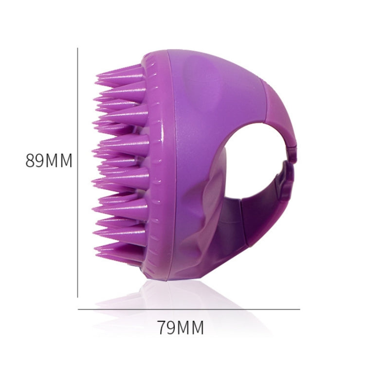 Round Hair Washing Brush Silicone Wet & Dry Multipurpose Massage Brush(Purple) - Combs by PMC Jewellery | Online Shopping South Africa | PMC Jewellery