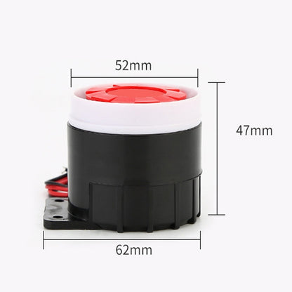 BJ-1K High-Decibel Active Buzzer Dual Audio Electronic Siren Alarm Wall-Mounted Anti-Theft Buzzer, Voltage: 220V(Red White Black) - Others Alarm by PMC Jewellery | Online Shopping South Africa | PMC Jewellery