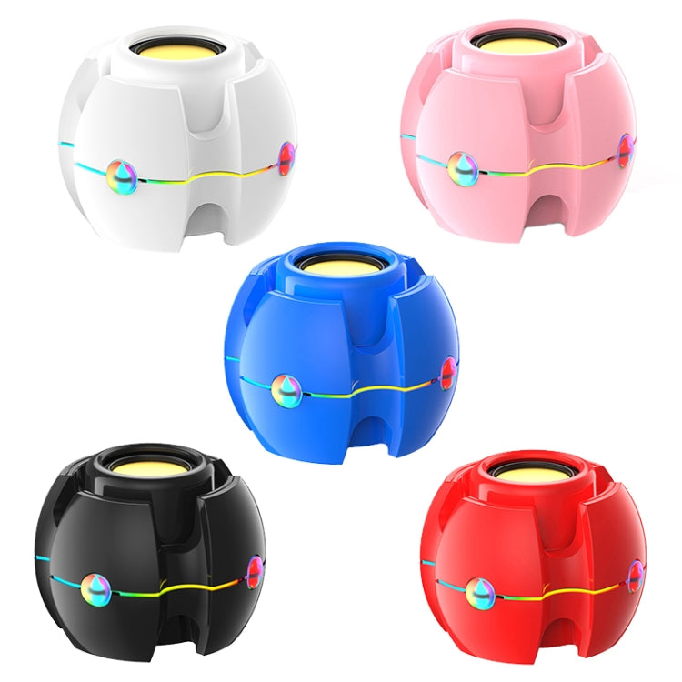 RGB Light Effect Gyro Shape Wireless Bluetooth Audio(Pink) - Mini Speaker by PMC TechLife | Online Shopping South Africa | PMC TechLife