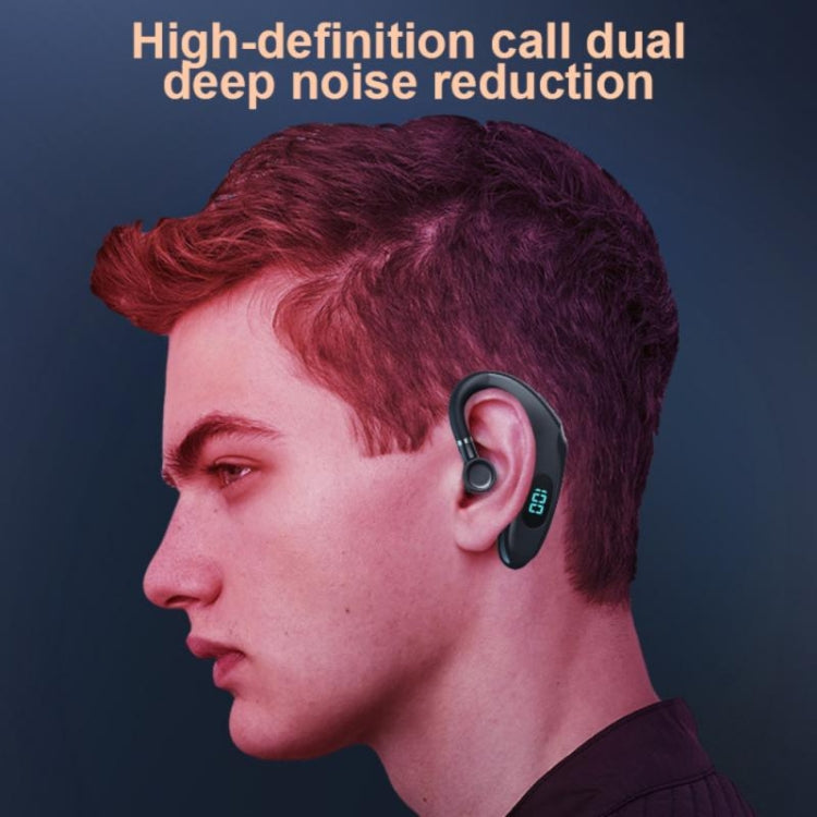 Q20 Bluetooth 5.2 Business Digital Display Sports Earhook Stereo Earphone(Green) - Bluetooth Earphone by PMC TechLife | Online Shopping South Africa | PMC TechLife