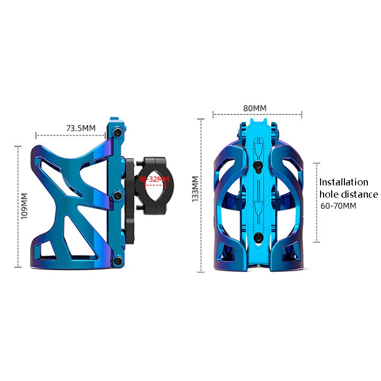 SMCP5456 Motorcycle Drink Holder Bicycle Cup Rack Kettle Frame Modified Accessories, Colour: With Pipe Clamp (Black) - Holders by PMC TechLife | Online Shopping South Africa | PMC TechLife