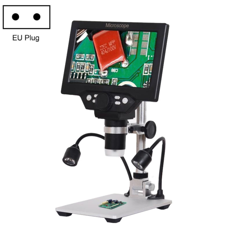 G1200D 7 Inch LCD Screen 1200X Portable Electronic Digital Desktop Stand Microscope(EU Plug Without Battery) - free shipping - PMC TechLife - Order now!