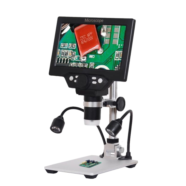 G1200D 7 Inch LCD Screen 1200X Portable Electronic Digital Desktop Stand Microscope(EU Plug Without Battery) - free shipping - PMC TechLife - Order now!
