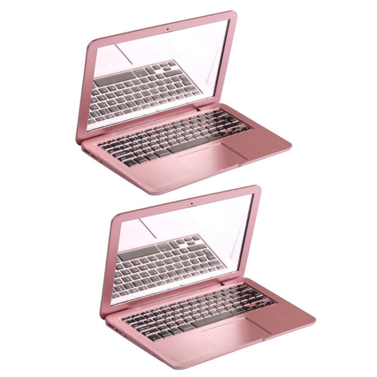 2 PCS Notebook Portable Mirror Desktop Single-sided Mirror(Rose Gold) - Mirror by PMC Jewellery | Online Shopping South Africa | PMC Jewellery