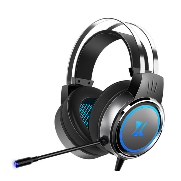 Heir Audio Head-Mounted Gaming Wired Headset With Microphone, Colour: X8 Double Hole Upgrade (Black) - Multimedia Headset by Heir Audio | Online Shopping South Africa | PMC Jewellery