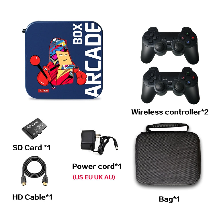 Arcade Box 64G Wireless Video Game Machine Box 4K HD Display For PS1/PSP/N64/DC, UK Plug - Pocket Console by PMC Jewellery | Online Shopping South Africa | PMC Jewellery