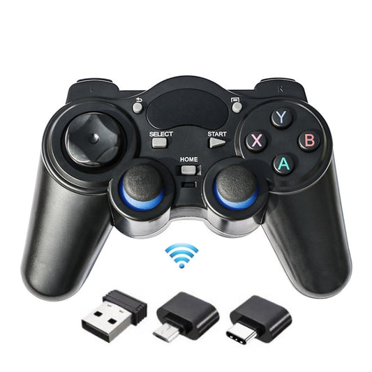 2.4G Wireless Singles Gamepad For PC / PS3 / PC360 / Android TV Phones, Configure: USB Receiver + Android Receiver + Type-C - Gamepads by PMC Jewellery | Online Shopping South Africa | PMC Jewellery