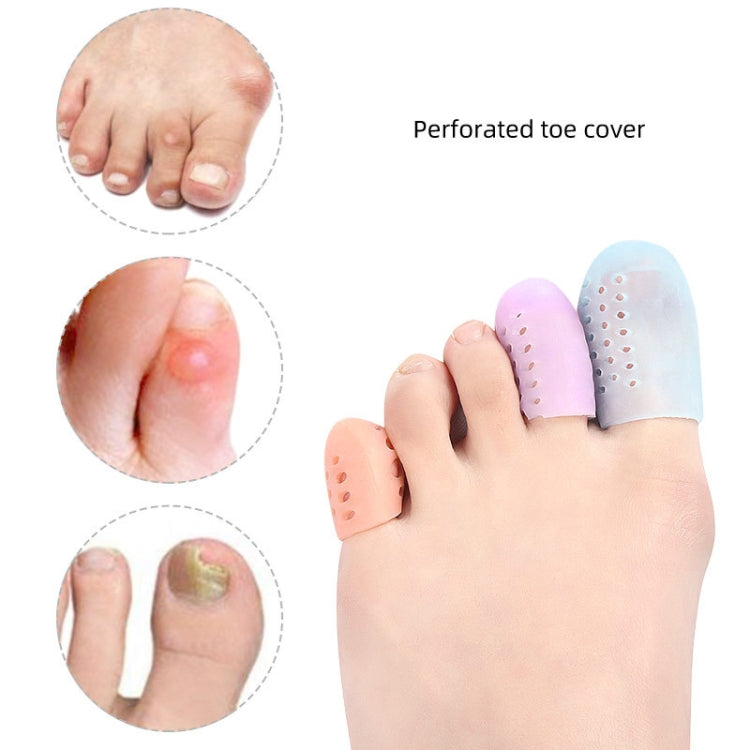 10 Pairs With Hole Toe Set High Heels Anti-Wear Anti-Pain Toe Protective Cover, Size: XS(Skin Color) - Corrector by PMC Jewellery | Online Shopping South Africa | PMC Jewellery