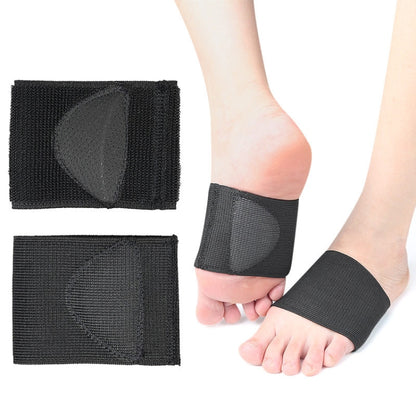 2 Pairs Flat Foot Bow Support Half Pad Elastic Bandage Foot Pad(Black L (43-46 Yards)) - Corrector by PMC Jewellery | Online Shopping South Africa | PMC Jewellery