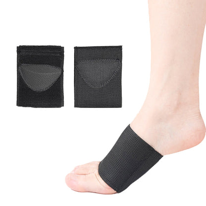 2 Pairs Flat Foot Bow Support Half Pad Elastic Bandage Foot Pad(Black L (43-46 Yards)) - Corrector by PMC Jewellery | Online Shopping South Africa | PMC Jewellery