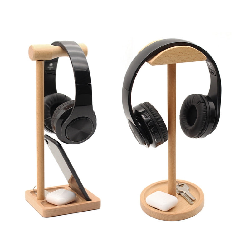 AM-EJZJ001 Desktop Solid Wood Headset Display Stand, Style: E - Anti-lost & Holder by PMC Jewellery | Online Shopping South Africa | PMC Jewellery