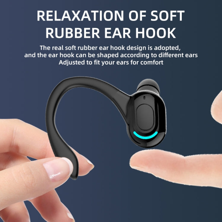 F8 Bluetooth 5.1 Ear-Mounted Stereo Wireless Sports Earphone(Black) - Bluetooth Earphone by PMC Jewellery | Online Shopping South Africa | PMC Jewellery