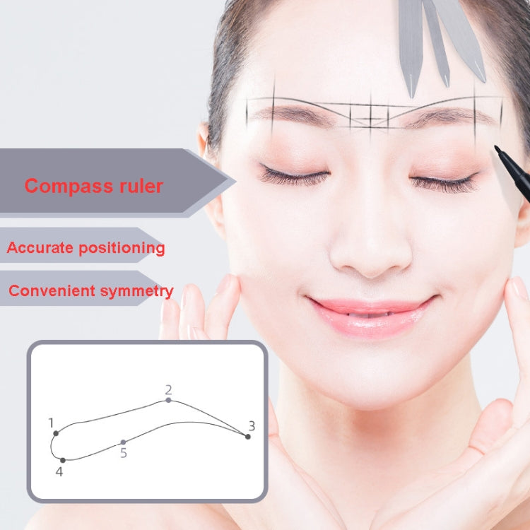 Three-point Positioning Tattoo Measuring Eyebrow Ruler(Black) - Eyes by PMC Jewellery | Online Shopping South Africa | PMC Jewellery