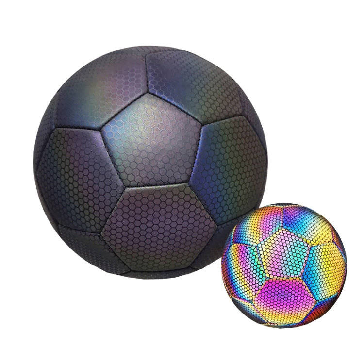 MILACHIC Night Light Football PU Opera Sewed School Training Football(No.5 Light Version Honeycomb Black 5062) - Balls by MILACHIC | Online Shopping South Africa | PMC Jewellery