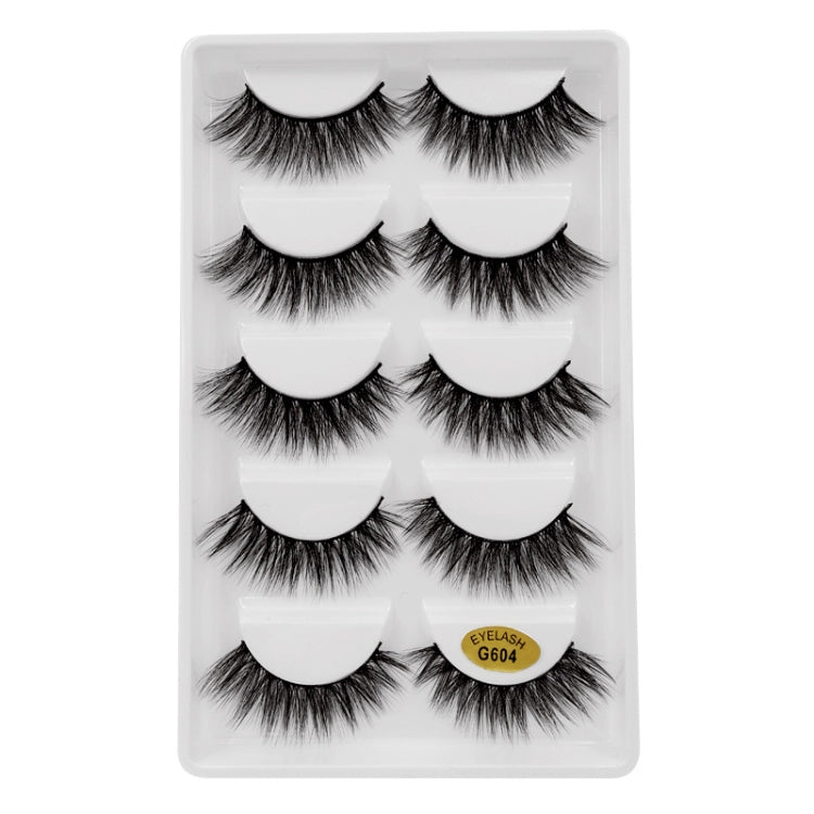 ShiDiShangPin 5 Pairs Mink Fake Eyelashes With Tweezers(G604) - Eyes by PMC Jewellery | Online Shopping South Africa | PMC Jewellery