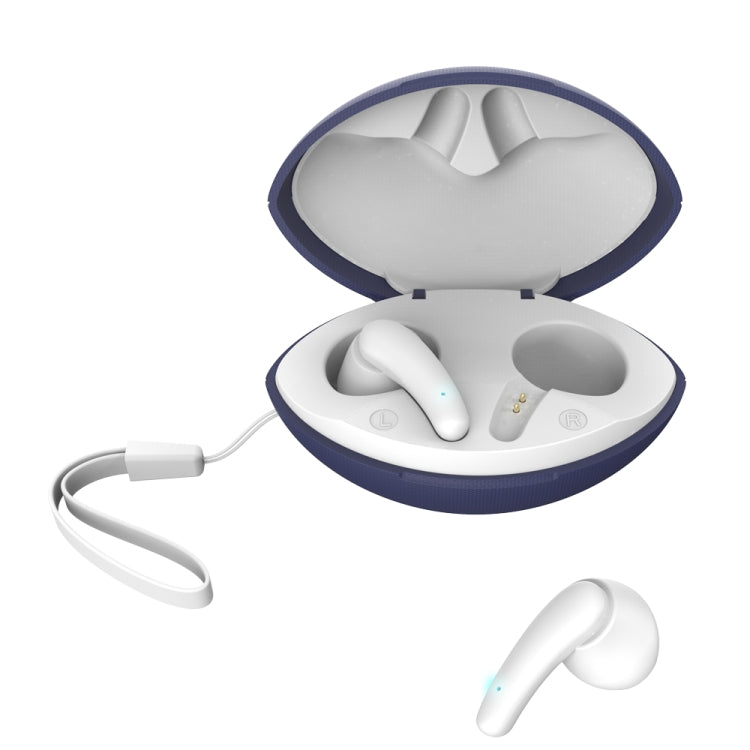 JYP-LR18 TWS Bluetooth 5.0 Rugby Shape Semi-In-Ear Game Earphone(Blue) - TWS Earphone by PMC Jewellery | Online Shopping South Africa | PMC Jewellery