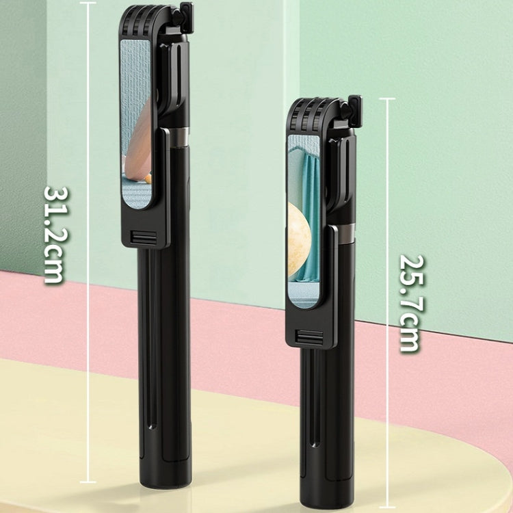 P81 1.7m Integrated Bluetooth Selfie Stick With TIKTOK Remote Control Makeup Mirror - Selfie Sticks by PMC TechLife | Online Shopping South Africa | PMC TechLife
