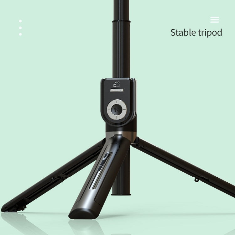 P81 1.7m Integrated Bluetooth Selfie Stick With TIKTOK Remote Control Makeup Mirror - Selfie Sticks by PMC TechLife | Online Shopping South Africa | PMC TechLife