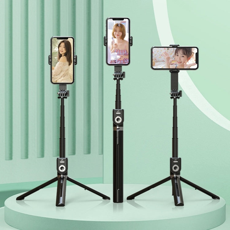 P81 1.7m Integrated Bluetooth Selfie Stick With TIKTOK Remote Control Makeup Mirror - Selfie Sticks by PMC TechLife | Online Shopping South Africa | PMC TechLife