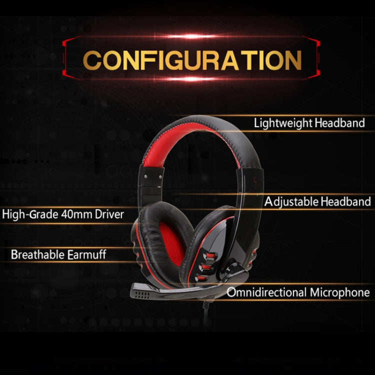 Soyto SY733MV Gaming Computer Headset For PC (Black Red) - Multimedia Headset by Soyto | Online Shopping South Africa | PMC Jewellery