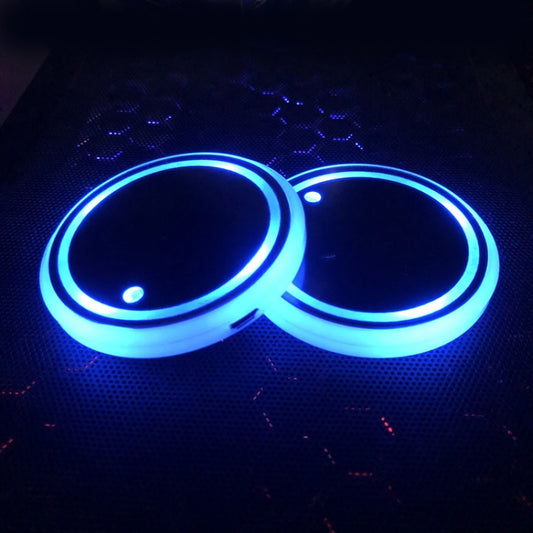 1 Pair 68mm LED Smart Light-Emitting Coaster Light Car Cup Slot Atmosphere Light(Modern Technology) - Car Drink Holders by PMC Jewellery | Online Shopping South Africa | PMC Jewellery