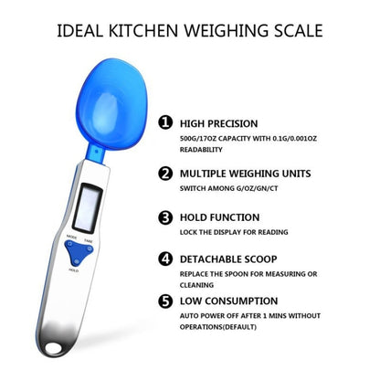 300g / 0.1g Kitchen Scale Electronic Measuring Spoon Scale With Three Spoons - Kitchen Scales by PMC Jewellery | Online Shopping South Africa | PMC Jewellery
