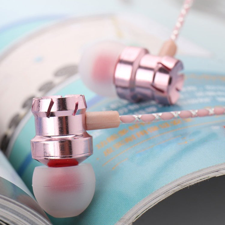 2 PCS EN500 3.5mm Plug Snake Pattern In-Ear Phone Earphone(Rose Gold) - In Ear Wired Earphone by PMC TechLife | Online Shopping South Africa | PMC TechLife