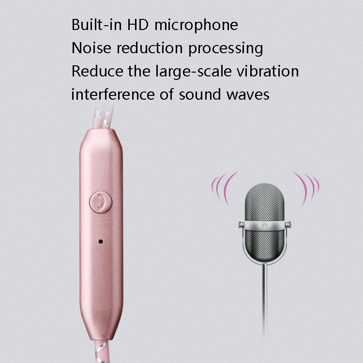 2 PCS EN500 3.5mm Plug Snake Pattern In-Ear Phone Earphone(Rose Gold) - In Ear Wired Earphone by PMC TechLife | Online Shopping South Africa | PMC TechLife
