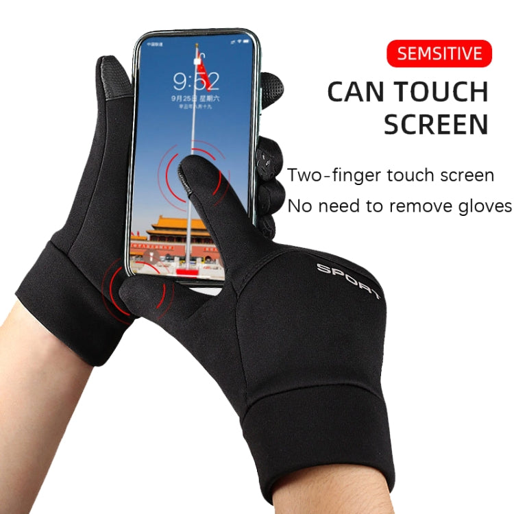 Outdoor Sports Velvet Anti-Slip Glove, Size: XL(Black) - Full Finger Gloves by PMC Jewellery | Online Shopping South Africa | PMC Jewellery