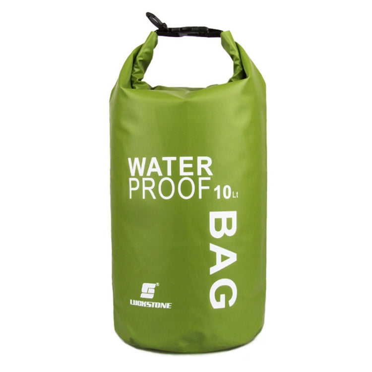 LUCKSTONE 10L Outdoor Rafting Swimming Waterproof Bag(Green) - Waterproof Bags by LUCKSTONE | Online Shopping South Africa | PMC Jewellery | Buy Now Pay Later Mobicred