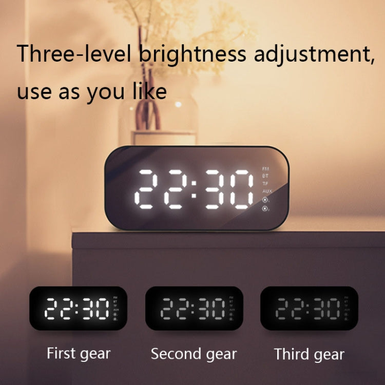 Havit M3 Subwoofer Mini Mirror Clock Bluetooth Speaker, Spsc: 1200mAh (Black） - Desktop Speaker by Havit | Online Shopping South Africa | PMC Jewellery