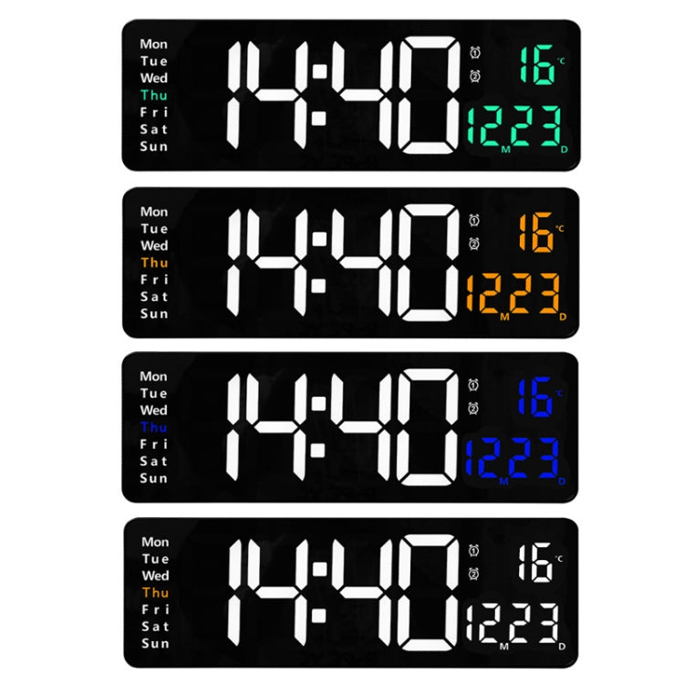 6626 Living Room Wall-Mounted Large Screen Display LED Digital Clock, Color: Orange Temperature - free shipping - PMC TechLife - Order now!
