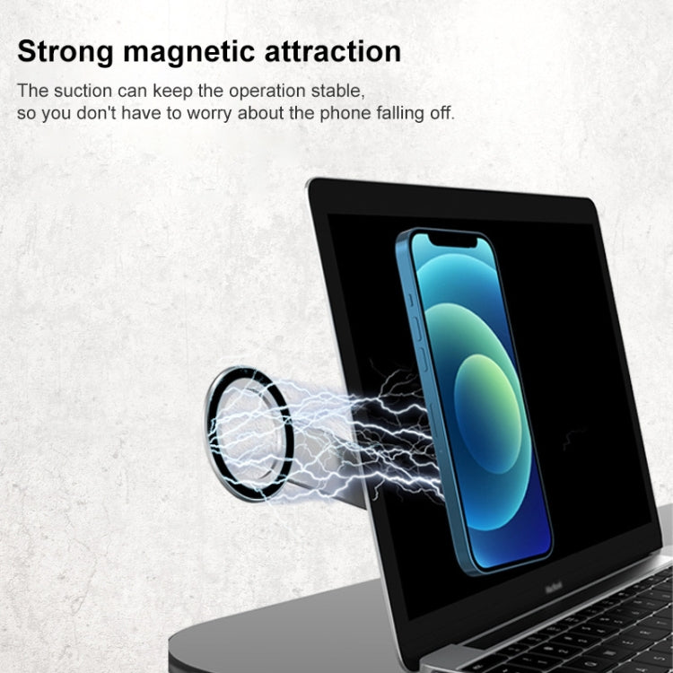 LK-01 Magsafe Laptop Aluminum Alloy Magnetic Stand With 2 Magnetic Sheet(Black) - Hand-Sticking Bracket by PMC Jewellery | Online Shopping South Africa | PMC Jewellery