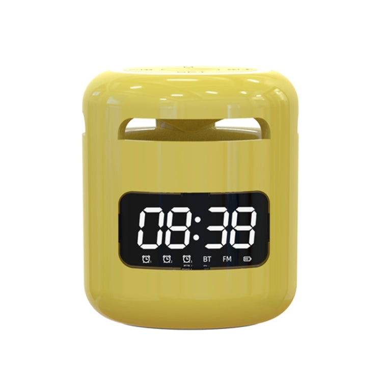 JM01 Mini Card Outdoor Portable Wireless Bluetooth Speaker Clock(Yellow) - Mini Speaker by PMC Jewellery | Online Shopping South Africa | PMC Jewellery