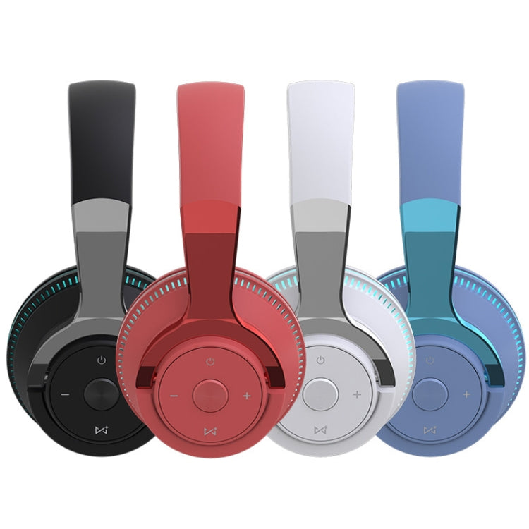 H2 Colorful Luminous Subwoofer Folding Retractable Card Wireless Bluetooth Headset(White) - Headset & Headphone by PMC TechLife | Online Shopping South Africa | PMC TechLife