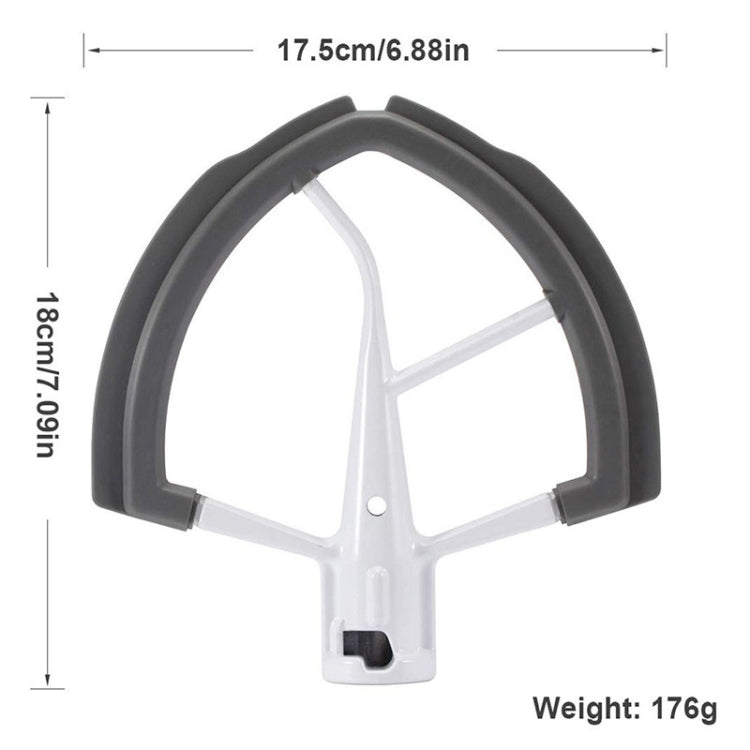 For KitchenAid 6QT Stand Mixer Flexible Edge Whisk Paddle(Silver Gray) - Kitchen Machine Accessories by PMC TechLife | Online Shopping South Africa | PMC TechLife