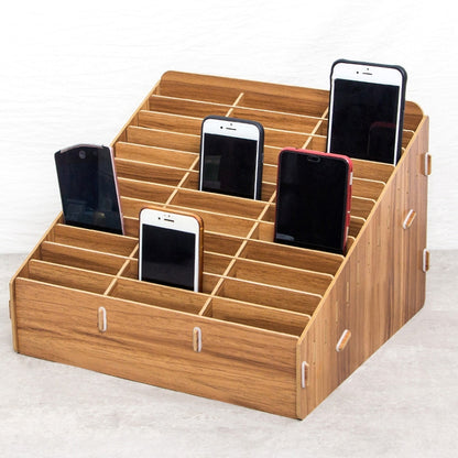 D-86 Office Conference Classroom Mobile Phone Storage Box, Style: 36 Grids (Walnut) - Storage Boxes by PMC Jewellery | Online Shopping South Africa | PMC Jewellery