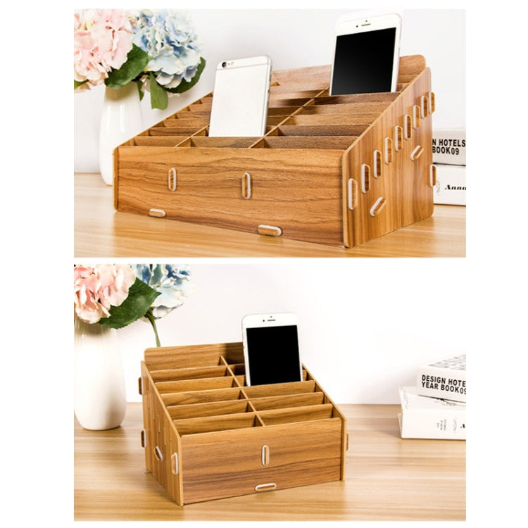 D-86 Office Conference Classroom Mobile Phone Storage Box, Style: 36 Grids (Walnut) - Storage Boxes by PMC Jewellery | Online Shopping South Africa | PMC Jewellery