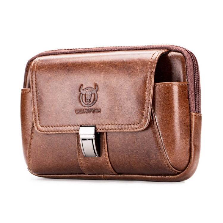 BULL CAPTAIN Multifunctional Leather Mobile Phone Small Waist Bag For Men(Horizontal Brown) - Wallets by BULL CAPTAIN | Online Shopping South Africa | PMC Jewellery | Buy Now Pay Later Mobicred