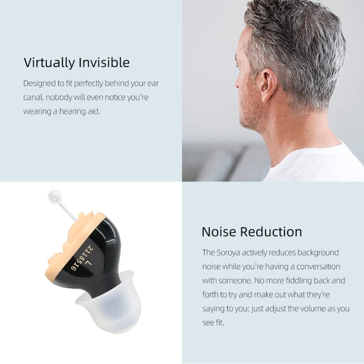 Battery Type Digital Noise Reduction Hearing Aid Elderly Sound Amplifier(Complexion Left Ear) - Hearing Aids by PMC Jewellery | Online Shopping South Africa | PMC Jewellery