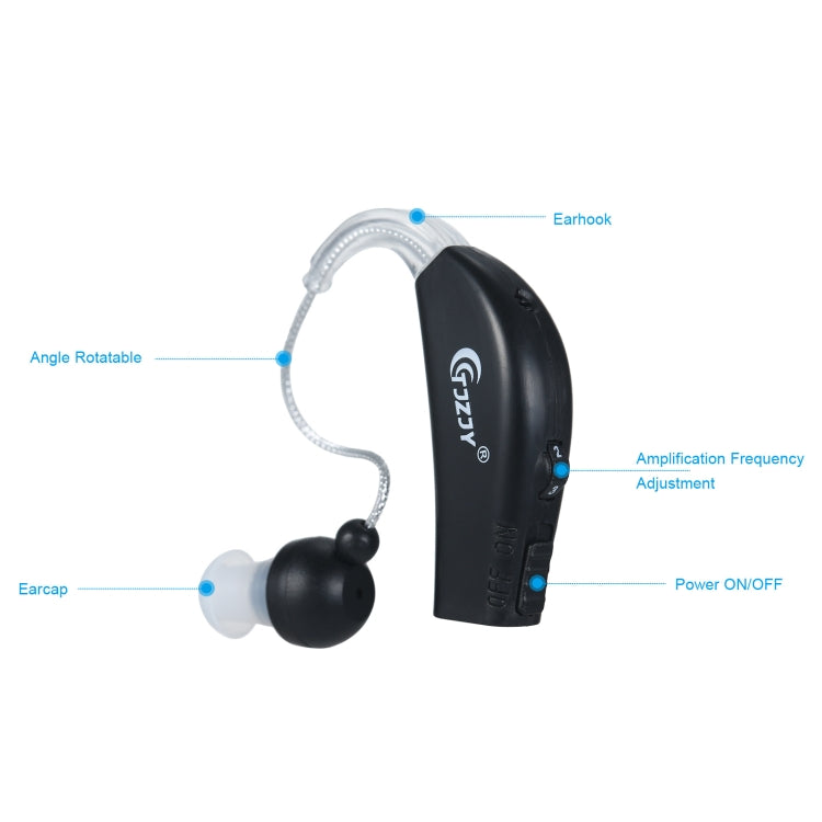 Rechargeable Hearing Aids for Seniors Personal Sound Amplifier with Charging Base,EU Plug(Black) - Hearing Aids by PMC TechLife | Online Shopping South Africa | PMC TechLife | Buy Now Pay Later Mobicred