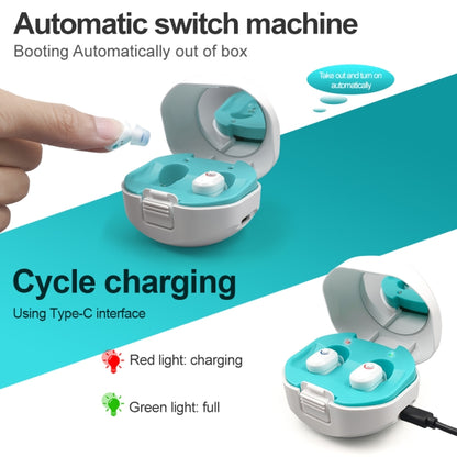 TWS On-Ear Sound Amplifier Hearing Aid with Charging Compartment(White) - Hearing Aids by null | Online Shopping South Africa | PMC Jewellery | Buy Now Pay Later Mobicred