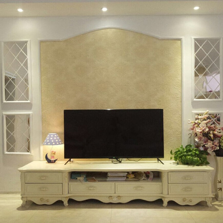 Rhombus Stitching Background Acrylic Mirror Decorative Stickers, Specification: Golden Large - free shipping - PMC TechLife - Order now!